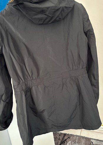 Siyah Midi Boy Düğmeli Kadın Ceket - Görsel 6