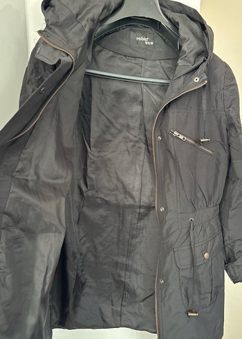 Siyah Midi Boy Düğmeli Kadın Ceket - Görsel 8