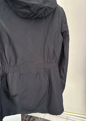 Siyah Midi Boy Düğmeli Kadın Ceket - Görsel 5