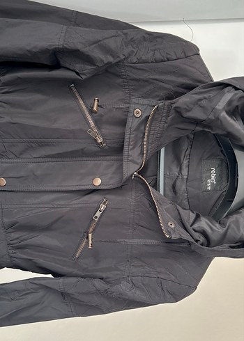 Siyah Midi Boy Düğmeli Kadın Ceket - Görsel 2