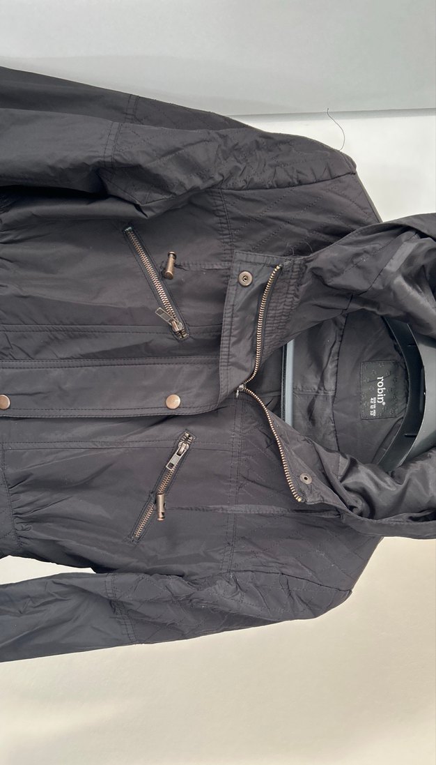 Siyah Midi Boy Düğmeli Kadın Ceket - Görsel 2