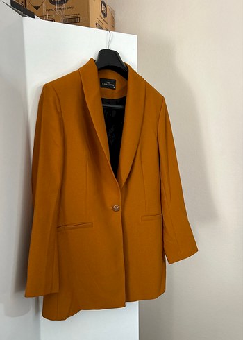 Düğmeli Kadın kumas Blazer Ceket - Görsel 2