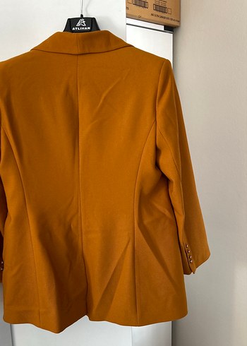 Düğmeli Kadın kumas Blazer Ceket - Görsel 6