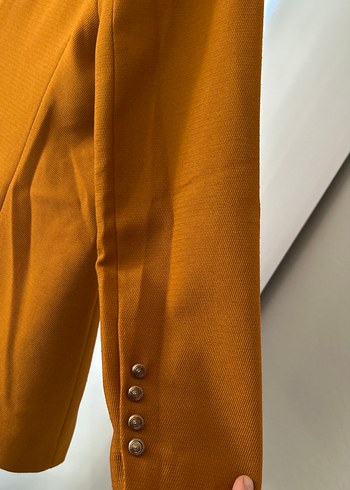 Düğmeli Kadın kumas Blazer Ceket - Görsel 7