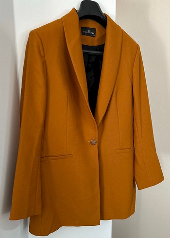 Düğmeli Kadın kumas Blazer Ceket - Görsel 3