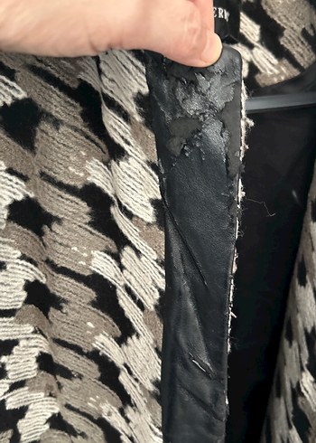 Gri şık Desenli Midi Kadın Kaban - Görsel 2