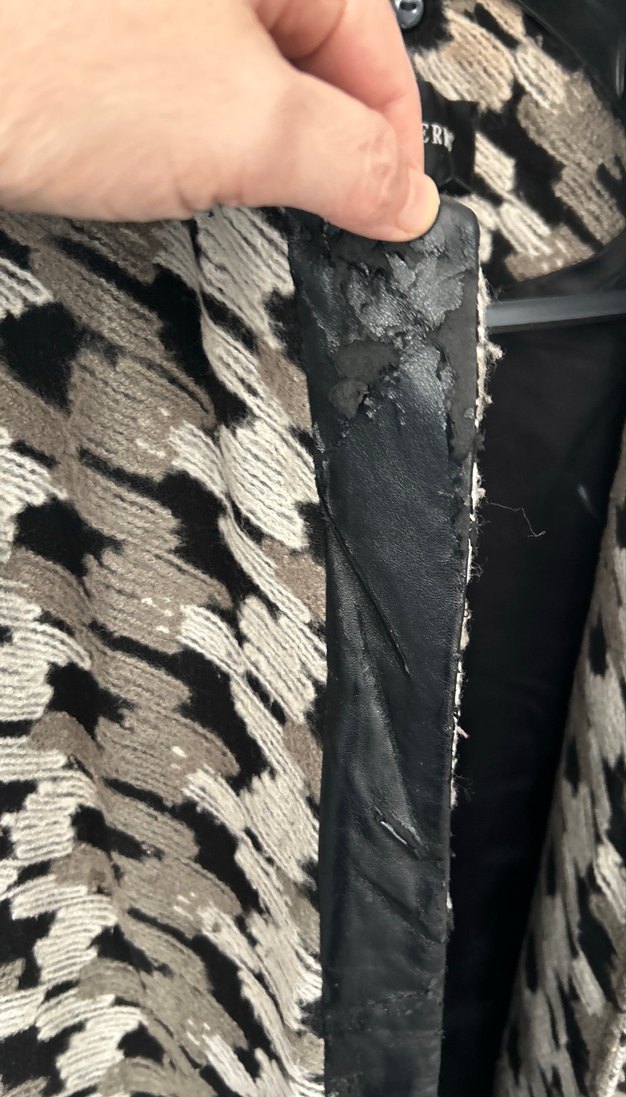 Gri şık Desenli Midi Kadın Kaban - Görsel 2