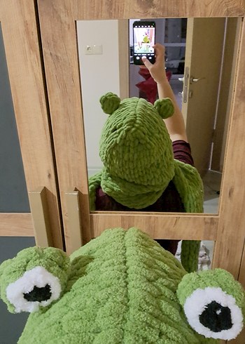 Örgü Kurbağa Desenli Polar Balaclava - Görsel 3