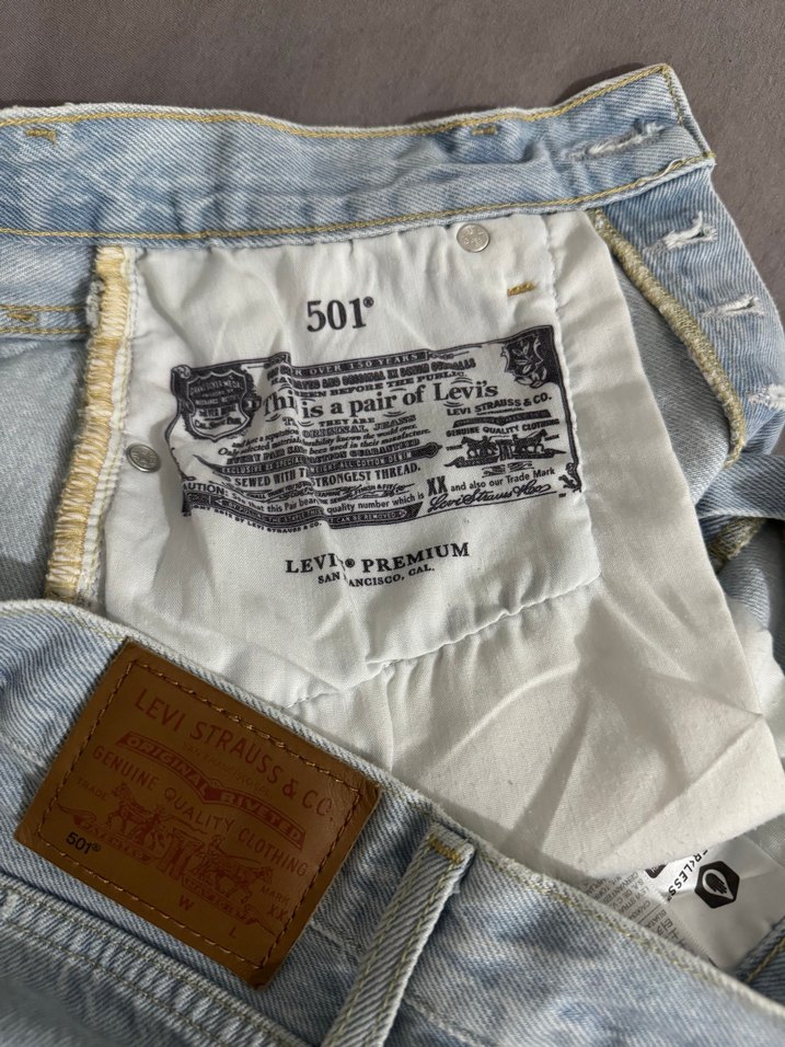Levis 501 Denim Şort - Görsel 4