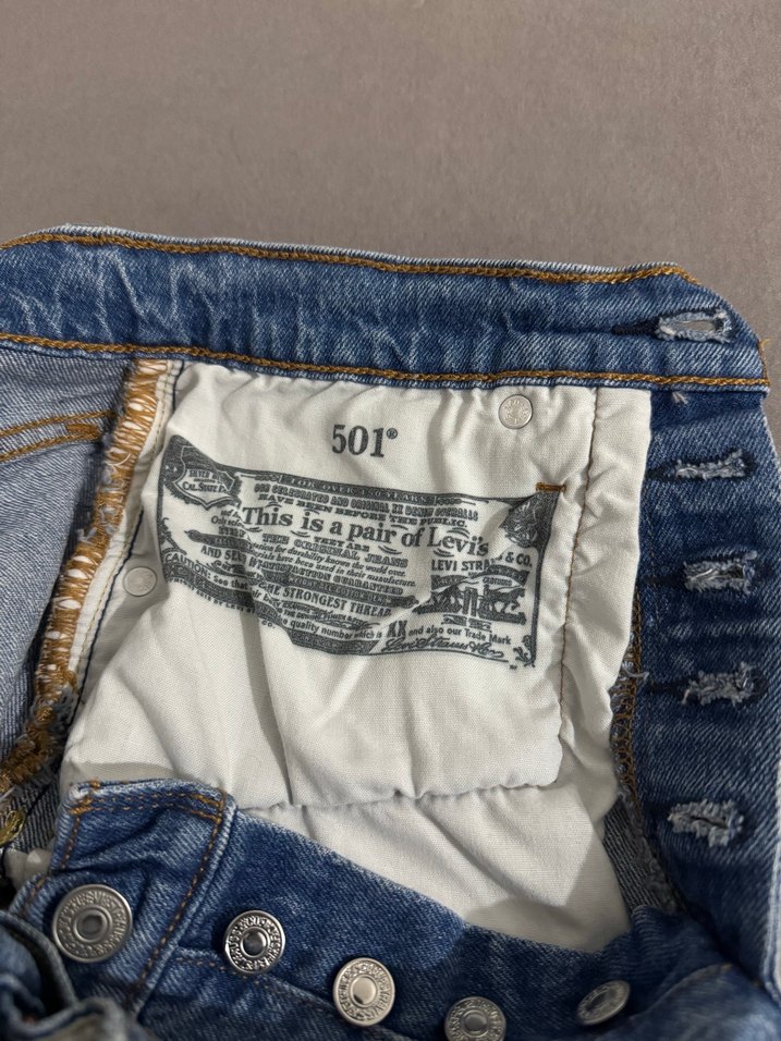 Levis 501 Kot Şort - Görsel 4