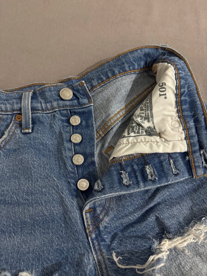 Levis 501 Kot Şort - Görsel 2