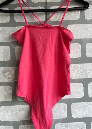 Bershka Pembe İnce Askılı body - Görsel 2