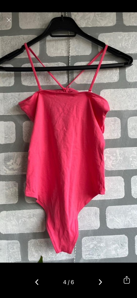 Bershka Pembe İnce Askılı body - Görsel 2