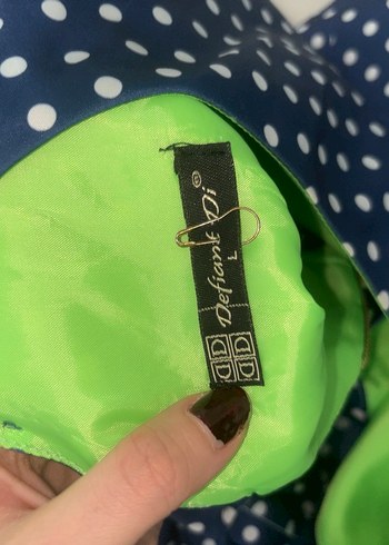 Puantiye Desenli Fırfırlı Kız Elbisesi - Görsel 4