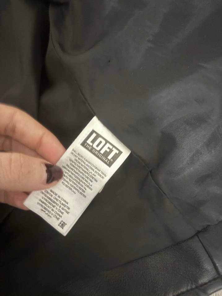 Siyah Kadın Deri Biker Ceket - Görsel 4