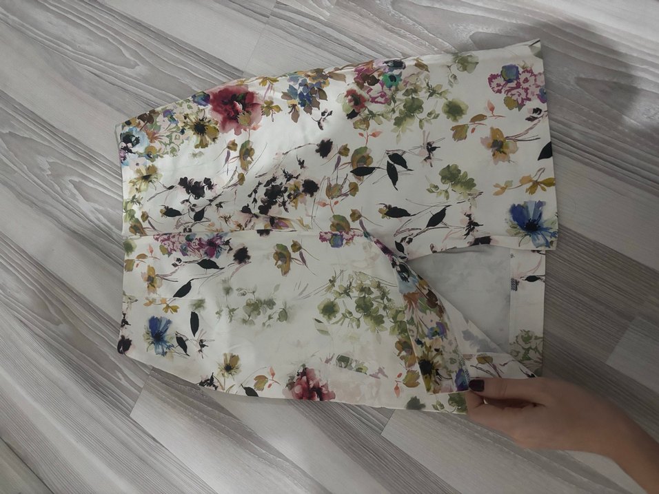 Çiçek Desenli Dantel Detaylı Bohem Midi Etek - Görsel 3