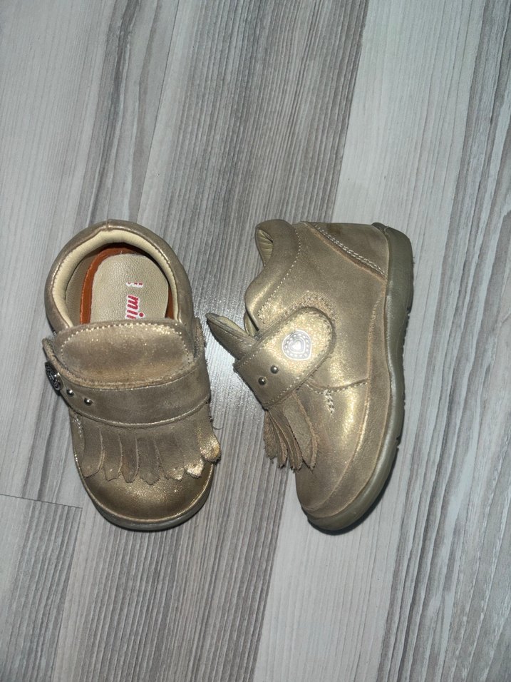 Kızlar için Altın Renkli İlk Adım Ayakkabısı - Görsel 3