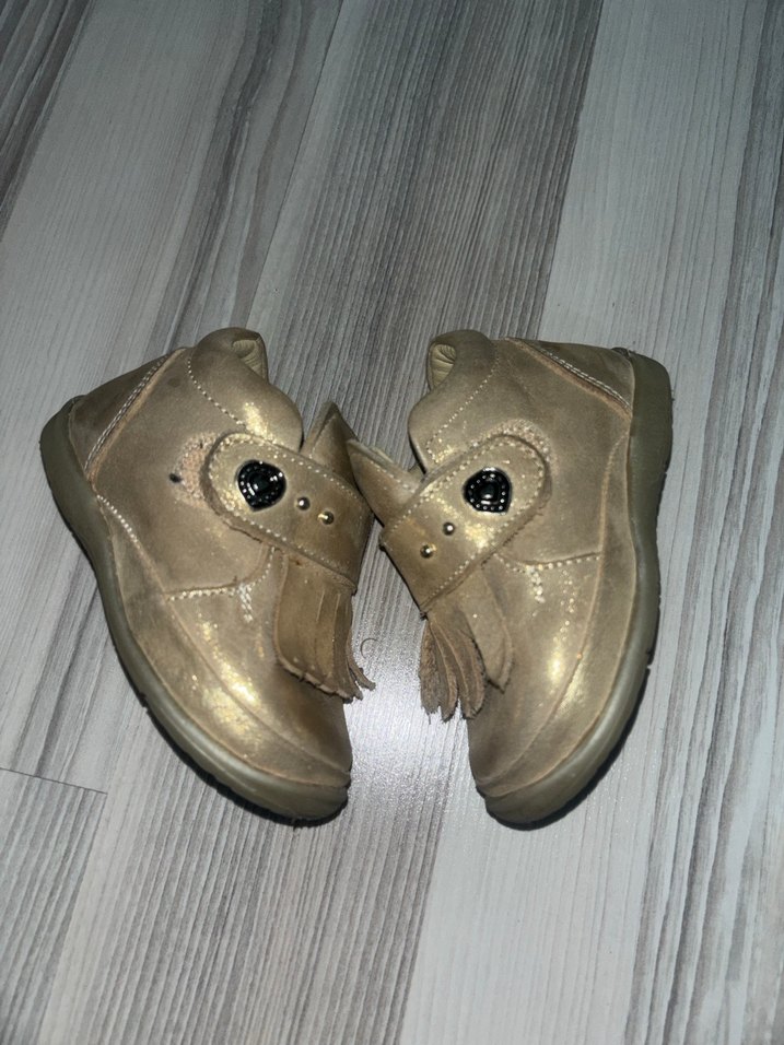 Kızlar için Altın Renkli İlk Adım Ayakkabısı - Görsel 4