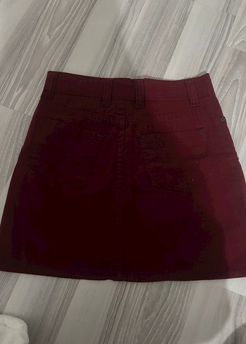 Bordo Mini Kadın Etek - Görsel 3