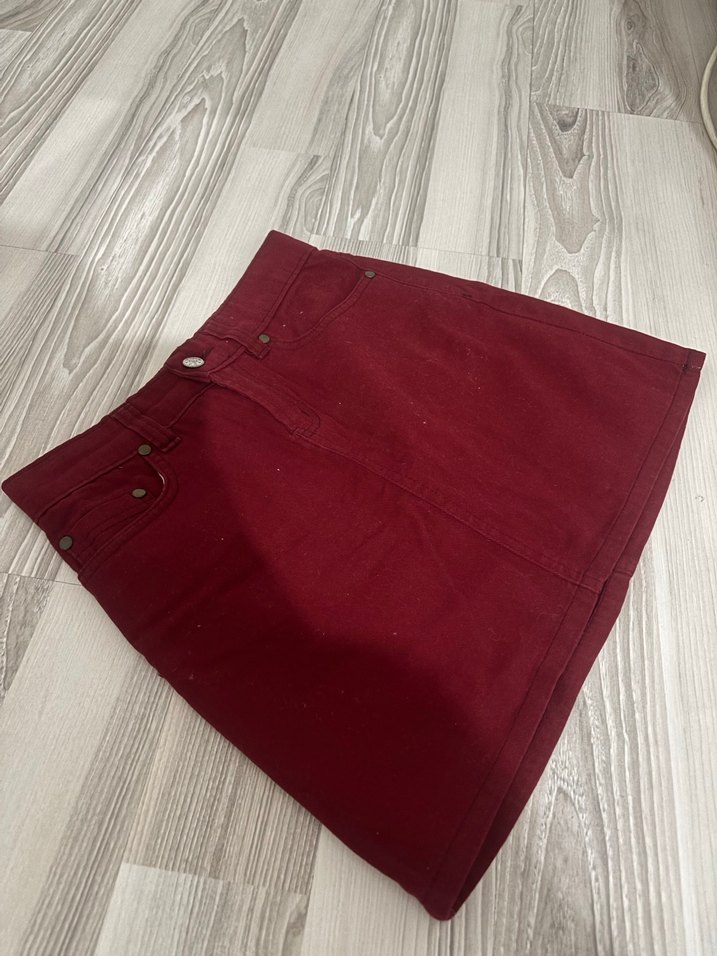 Bordo Mini Kadın Etek - Görsel 2