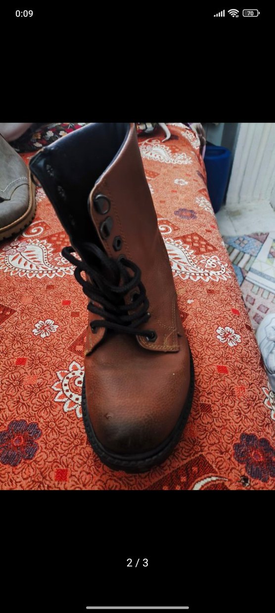 Deri Kahverengi Bağcıklı Erkek Bot - Görsel 2