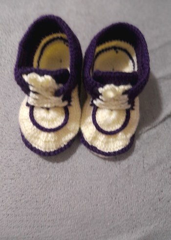 Renk Renk Bebek Örgü Patik - Görsel 4