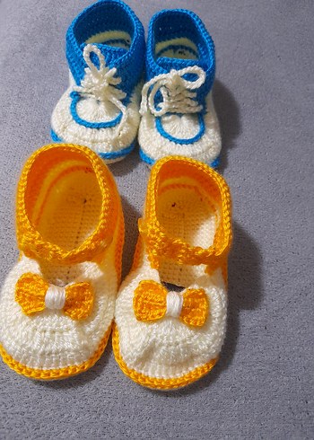Renk Renk Bebek Örgü Patik - Görsel 3