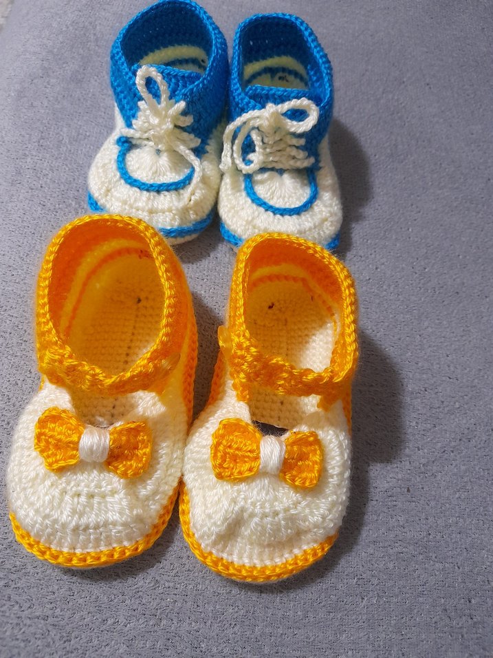 Renk Renk Bebek Örgü Patik - Görsel 3