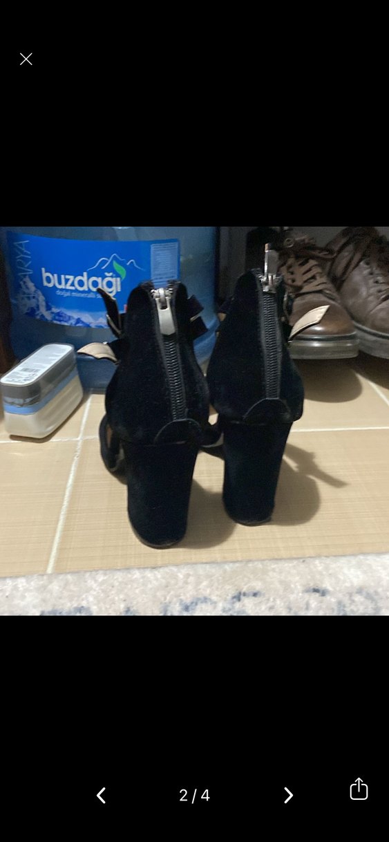 Süet topuklu ayakkabı - Görsel 2