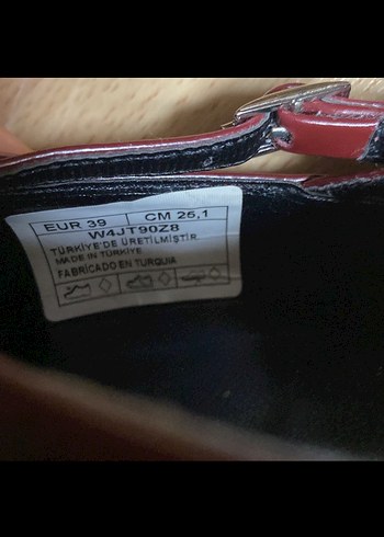 Kadın Bordo Deri Stiletto Tokalı Topuklu - Görsel 3