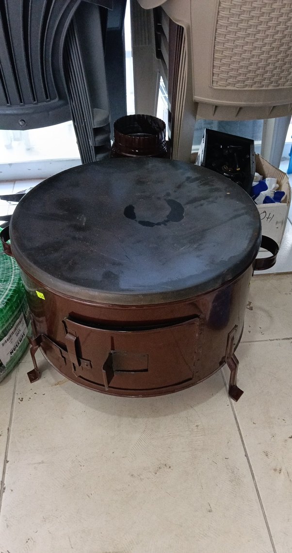 Koyu Kahverengi Metal Sac Sac Ocak - Görsel 3