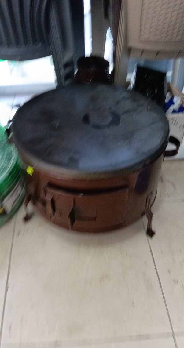 Koyu Kahverengi Metal Sac Sac Ocak - Görsel 4