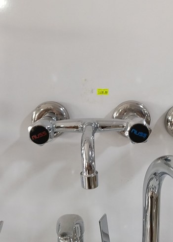 Duvara Monte Mutfak Musluğu Beyaz Gri - Görsel 4