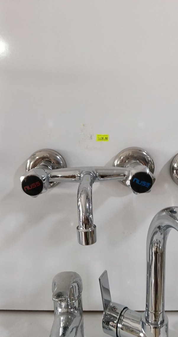 Duvara Monte Mutfak Musluğu Beyaz Gri - Görsel 2