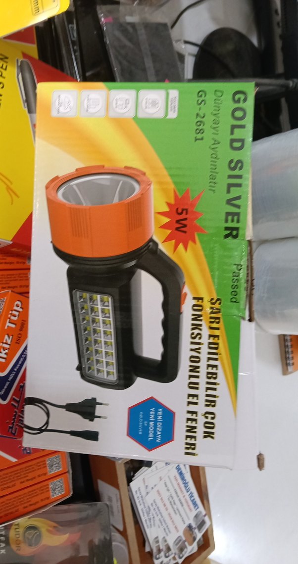 Çok Fonksiyonlu Turuncu El Feneri 5W - Görsel 2