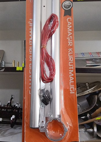 Kırmızı Kablolu Çamaşır Kurutmalığı - Görsel 2