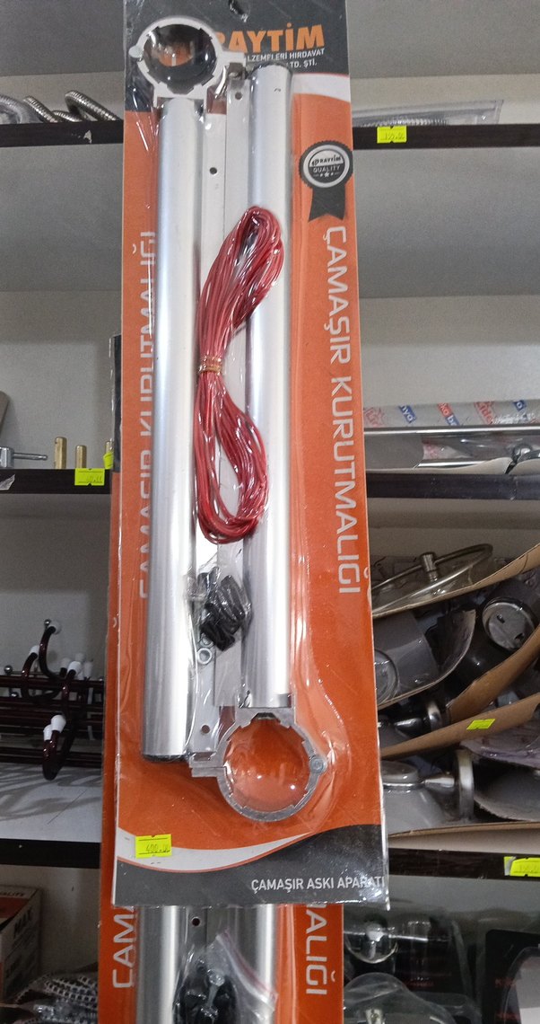 Kırmızı Kablolu Çamaşır Kurutmalığı - Görsel 3