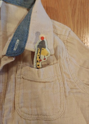 Bej Erkek Çocuk Keten Uzun Kollu Gömlek - Görsel 3