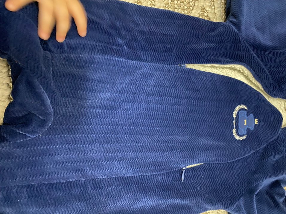 Koyu Mavi Erkek Bebek Örgü Tulumu - Görsel 4