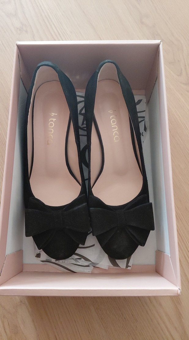 Siyah Fiyonklu Kadın  Topuklu Abiye Ayakkabı - Görsel 4