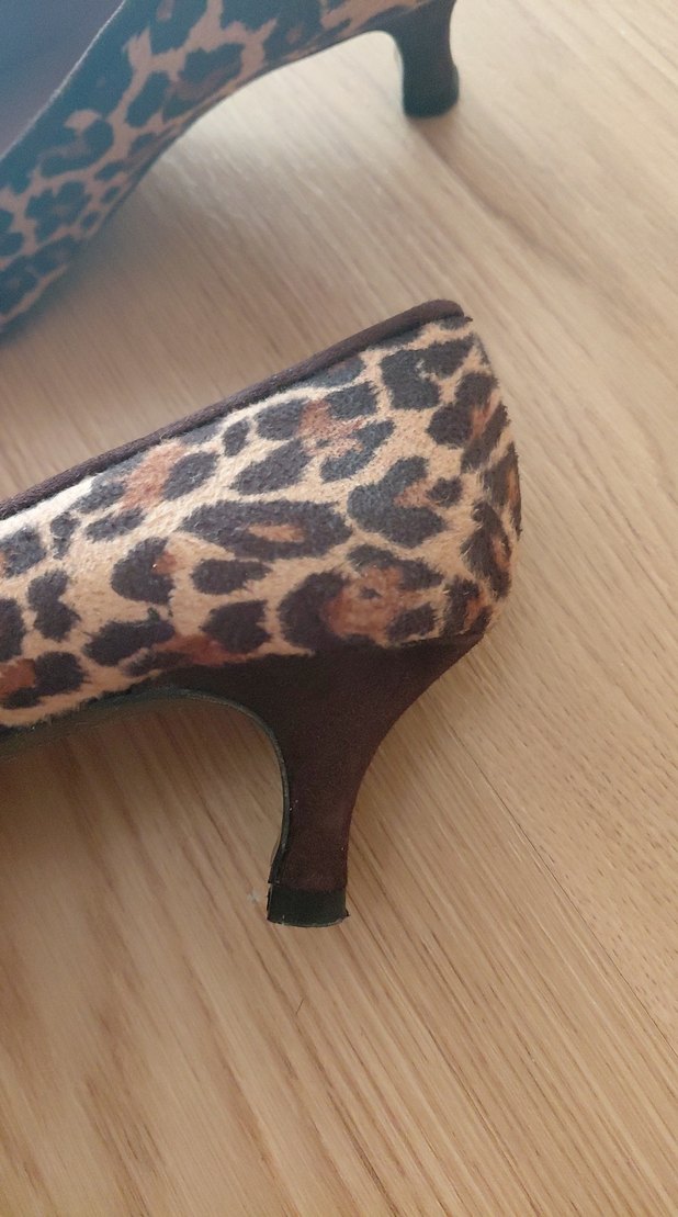 vakko Leopar Desenli Kahverengi Topuklu Stiletto - Görsel 4