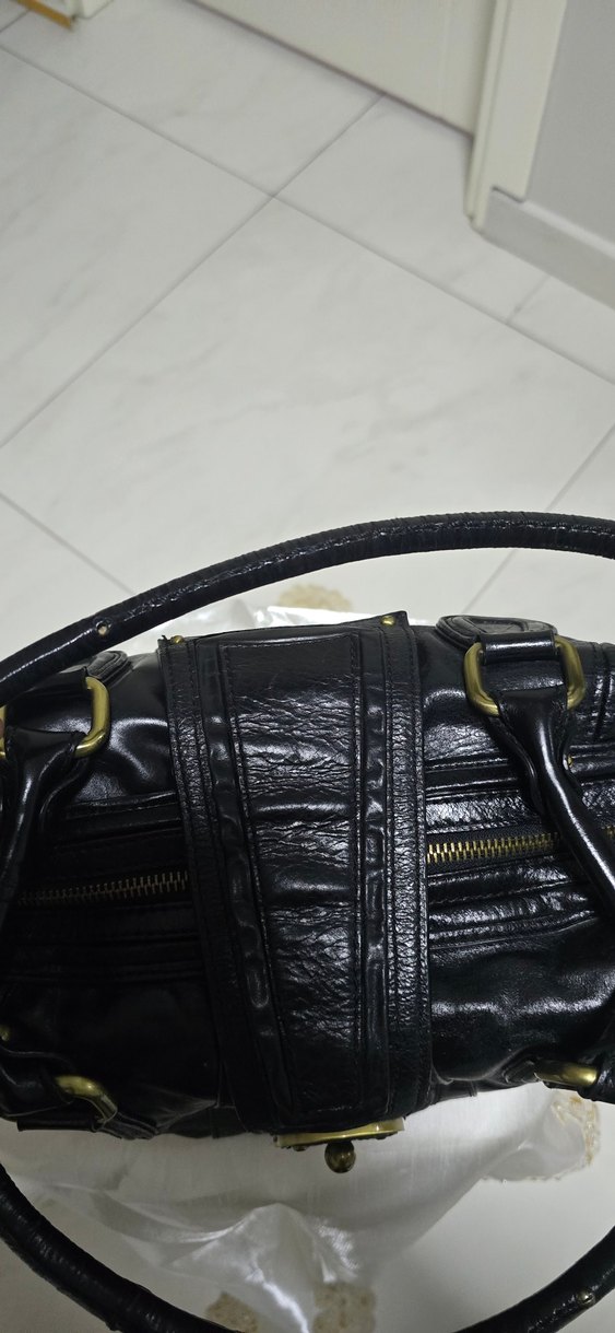 Siyah Deri Tokalı Kadın Çanta - Görsel 3