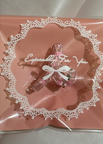 Dantel detaylı pembe bohem broş - Görsel 2