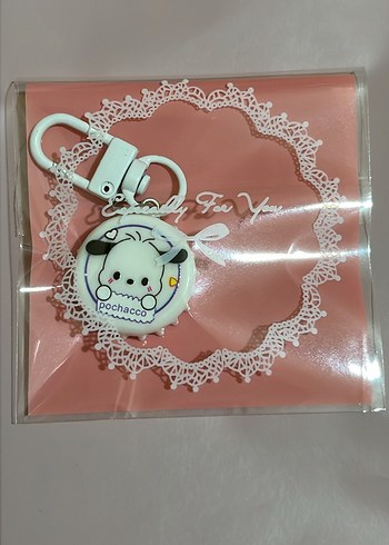 Pembe Dantel Detaylı Kadın Anahtarlık - Görsel 4