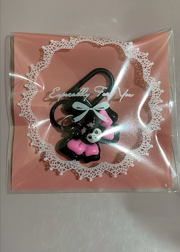 Pembe Dantel Detaylı Kadın Anahtarlık - Görsel 3