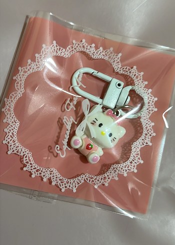 Pembe Dantel Detaylı Kadın Anahtarlık - Görsel 9