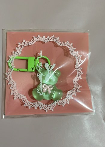 Pembe Dantel Detaylı Kadın Anahtarlık - Görsel 8