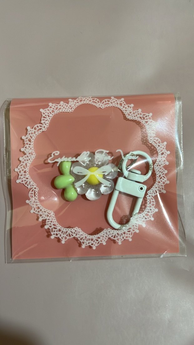 Pembe Dantel Detaylı Kadın Anahtarlık - Görsel 5