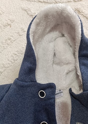 Düğmeli Gri Bebek Tulumu - Görsel 4