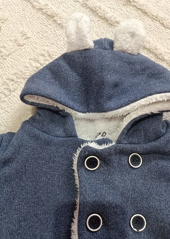 Düğmeli Gri Bebek Tulumu - Görsel 5